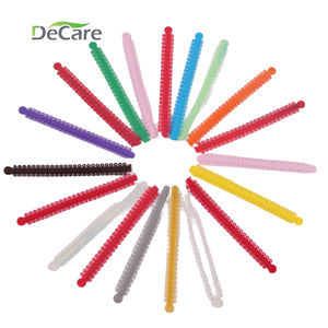 Zahnmodell für die Ausbildung, bunte Zahnspangen, Ligaturen, Dental-Power-Chains, kieferorthopädische elastische Gummibänder - Product Image 1