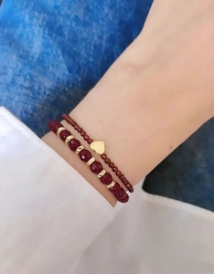 Bracelet Minimaliste Élégant en Pierre Naturelle Facettée Verte et Véritable Perle, Hypoallergénique, Inoxydable, Résistant à l'Eau, Cadeau pour Femme - Product Image 3