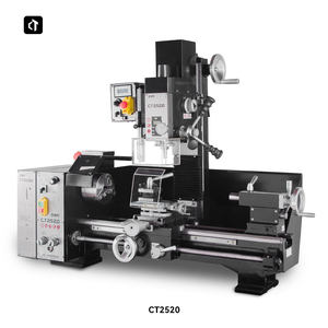 Ctmach מיני ct2520 3 ב 1 מחרטה אופקית & ציוד חיתוך לפיד 220v מכונה רב תכליתית חובה בינוני מחרטה ידנית - Product Image 2