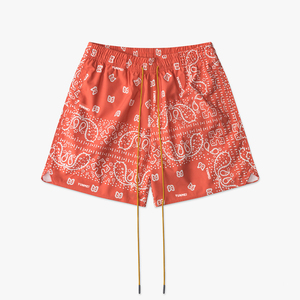 Pantaloncini estivi personalizzati con stampa Paisley Vintage Cropper100 % Nylon in poliestere pantaloncini da bagno Premium <span class=keywords><strong>Bandana</strong></span> pantaloncini da uomo - Product Image 4