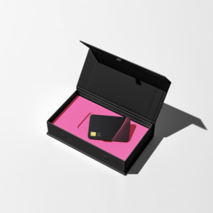 Scatola Regalo per Carte di Credito <span class=keywords><strong>VIP</strong></span> Aziendale Rigida di Lusso Nera con Logo Personalizzato e Chiusura Magnetica - Product Image 2