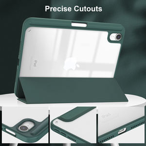 Étui compact JUNCHI 2026 pour <span class=keywords><strong>iPad</strong></span> <span class=keywords><strong>Mini</strong></span> 7,9 8,3 pouces, dos en acrylique transparent, réveil automatique magnétique, rangement pour stylet - Product Image 4