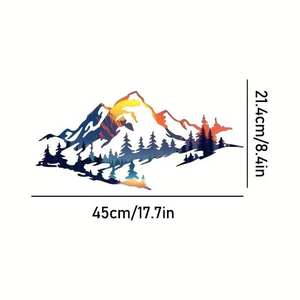 Art mural en fer forgé personnalisable, scène de montagne, décoration murale ouverte, paysage, ornement suspendu, pour la maison, Pâques, mariage, baptême - Product Image 5