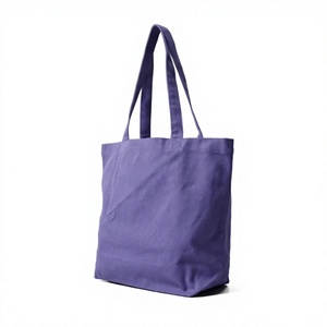 Bolsa de Mano de Algodón Reciclado Lisa |   Bolsa de Compras Reutilizable y Ecológica para Mujer |   Bolsa de Transporte Ligera para Viajes Diarios - Product Image 1