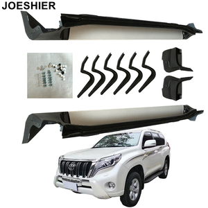 Marchepieds latéraux en alliage d'aluminium JOESHIER, luxe et tout-terrain, pour PRADO FJ150 2008-2020, noir brillant - Product Image 1