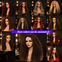 Wear & Go Peluca de Cabello Chino Virgen 12A de 30-40 Pulgadas con Cutícula Alineada, Pre-Desplumada, con Frontal de Encaje HD 13x6, Sin Pegamento, con Encaje Pre-cortado y Rizado