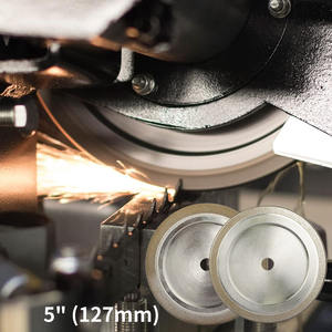 عجلات جلخ معدنية ماسية مطلية كهربائيًا 5 × 1/<span class=keywords><strong>2</strong></span> × 7/8 بوصة ذات حبيبات دقيقة، أقراص كاشطة ممتازة لشحذ شفرات المنشار الشريطي - Product Image 4