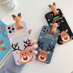 muñeco de nieve Santa alces del teléfono del TPU del caso accesorios del teléfono móvil para iPhone/12/8/X/XR/XS MAX/iPhone 11 - Product Image 6