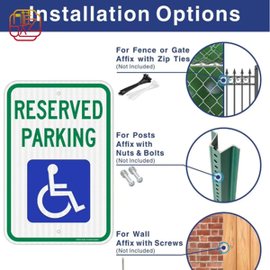 Engelli park alanları için 12*18 inç su geçirmez, pas geçirmez ve hava koşullarına dayanıklı alüminyum yansıtıcı işaret. Trafik işareti. - Product Image 4