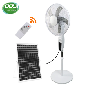 Ventilador LED de 16 pulgadas con carga solar eficiente, iluminación silenciosa con salida USB de velocidad multiviento, ventilador solar de 12V CC - Product Image 2