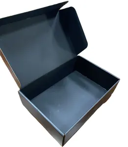 定制标志纸箱制造商瓦楞纸箱包装交货纸板运输黑盒包装
