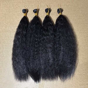 Lot de 4 mèches synthétiques <span class=keywords><strong>Miya</strong></span> en fibres résistantes à la chaleur, qualité supérieure, texture raide crépue, densité 200%, vente en gros - Product Image 5