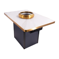 AOBL-Table de barbecue électrique commerciale au-dessus du tube de chauffage d'échappement de fumée de restaurant moderne