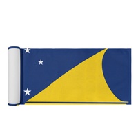 Chemin de table personnalisé avec imprimé drapeau des Tokelau, accessoire de table pour événements de banquet, aménagement de hall d'hôtel et cadeau souvenir