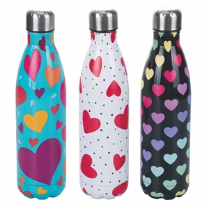 BOTTIGLIA TERMICA 24H 3D DEC 500 ML 3 ASSORTIMENTI CUORI - Product Image 1