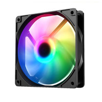 Ventilateur de refroidissement 120 mm à 4 broches avec lumières LED colorées et dissipateur thermique en plastique pour boîtier d'ordinateur