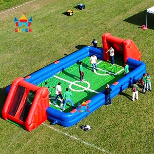 Campo de Fútbol Inflable, Gran Arena de Fútbol Inflable, Juego Deportivo Interactivo al Aire Libre para Formación de Equipos, Alquiler Comercial para Fiestas - Product Image 1