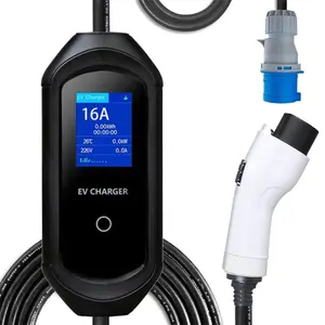Ac home use portable electric car charger 32a 7kw GB/T specifications low price ev charger 220 volts