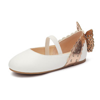 Chaussures plates pour filles en gros, printemps-automne, chaussures de princesse à nœud à semelle souple, ballerines antidérapantes pour tout-petits et enfants