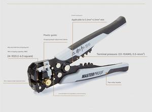Oem tùy chỉnh đa chức năng tự động dây đồng tước kìm Cáp công cụ Cutter Uốn Tóc bồng Peeler Metric đo lường - Product Image 6