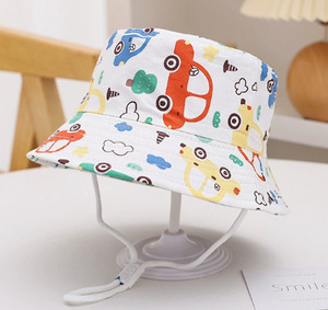 Детская пляжная кепка для мальчиков с защитой от солнца, милая, с мультяшным рисунком, регулируемым ремешком на подбородке, для весны и активного отдыха - Product Image 6