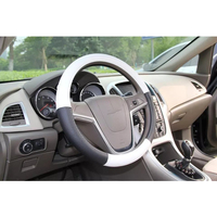 Housse de volant en cuir PU de style sport tricotée antidérapante pour BMW Toyota VW Volvo Acura Coupé Accent Fit CLS Cars Model up