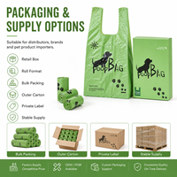 Sacs à déjections canines biodégradables parfumés à la lavande, style dessin animé, sacs écologiques pour l'élimination des déchets d'animaux, fabricant, vente en gros