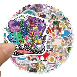 Imperméable à l'eau Durable dessin animé autocollant mignon <span class=keywords><strong>Alice</strong></span> dessin animé autocollant téléphone étui <span class=keywords><strong>Journal</strong></span> <span class=keywords><strong>d</strong></span>écoration Unique en gros cadeaux promotionnels - Product Image 3