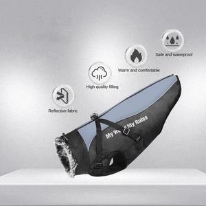 Abrigo de Lujo para Perro XXL, Chaqueta de Invierno Cálida y Ligera con Diseño Moderno y Reflectante, Forro Polar Grueso de Algodón para Perros Grandes - Product Image 3