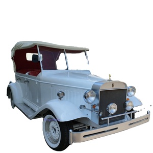 Carrito de golf de limusina vintage eléctrico de 5 plazas con coche turístico clásico CE para uso en el aeropuerto - Product Image 6
