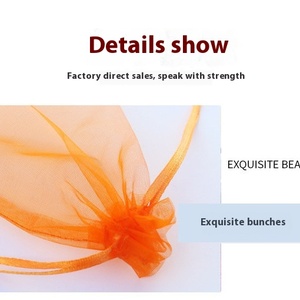 Đám cưới nhỏ kẹo túi với lưới trong suốt dây rút và Organza rắn màu nhiều kích cỡ cho món quà thử nghiệm bao bì - Product Image 5