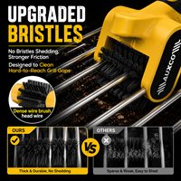 Brosse à gril LED pour barbecue extérieur, résistante au feu, brosse de nettoyage pour barbecue, batterie 2000 mAh, brosse à gril électrique