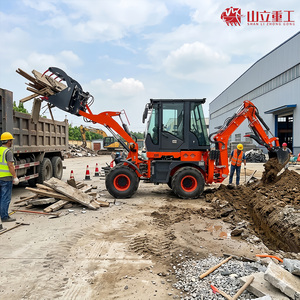 Chargeuse-pelleteuse <span class=keywords><strong>mini</strong></span>-excavatrice à moteur diesel 4x4, équipement de construction compact haute efficacité, vente directe usine - Product Image 4