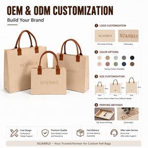 <span class=keywords><strong>Bolsa</strong></span> de Fieltro Ecológica Personalizada de Fábrica <span class=keywords><strong>China</strong></span>, <span class=keywords><strong>Bolsa</strong></span> de Compras de Fieltro con Asas para Supermercado, Playa y Viajes - Product Image 3