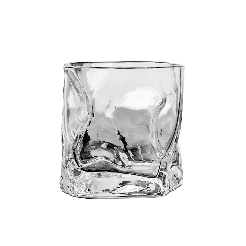 Online top selling Customized twist glasses Drinking Whiskey Glasses whiskey set Art whiskey glass cup bar glassware