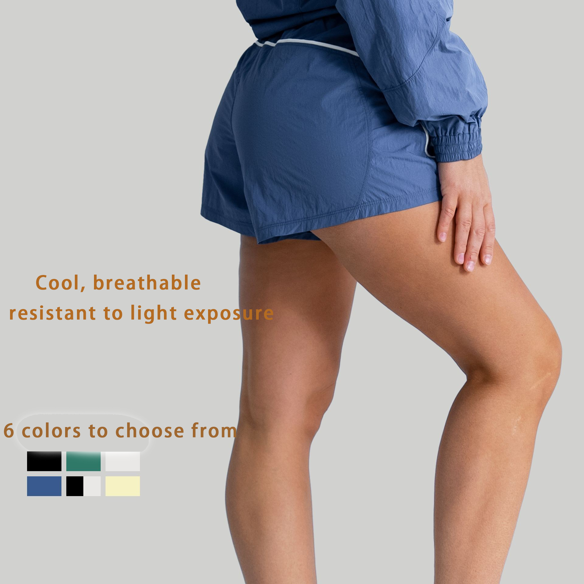 2026 Women Eco-Friendly Quick Dry Running Shorts Pockets Side Stripe High Waist Drawstring Gym Workout Summer Activewear 5in OEM
