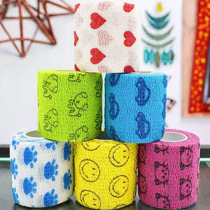 ضمادة ملونة غير منسوجة من الحيوانات الأليفة ذاتية اللصق ومتماسكة مخزنة مع طباعة لطيفة للباو للكلاب - Product Image 2