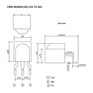 Série de récepteurs infrarouges CGX IR avec câble SMT Z-Bend 940nm 850nm pour téléviseurs, climatiseurs, télécommandes, diode réceptrice IR LED - Product Image 4