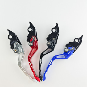 Qiangye Motorcycle Brake Lever CNC Aluminum Alloy Universal Drum Disc Brake Clutch Lever Silver Red Black Blue Gold <b>Titanium</b> - Product Image 2