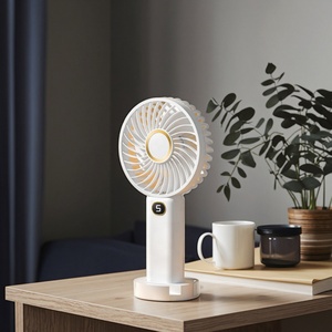 Ventilateur portable électrique rechargeable par USB, petit ventilateur de poche en plastique, ventilateurs autoportants et suspendus pour la maison, les voyages, le bureau et l'extérieur - Product Image 4