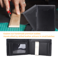 Portefeuille minimaliste RFID avec LOGO personnalisé Portefeuille mince en cuir pour homme avec pince à billets Portefeuille de voyage pour homme