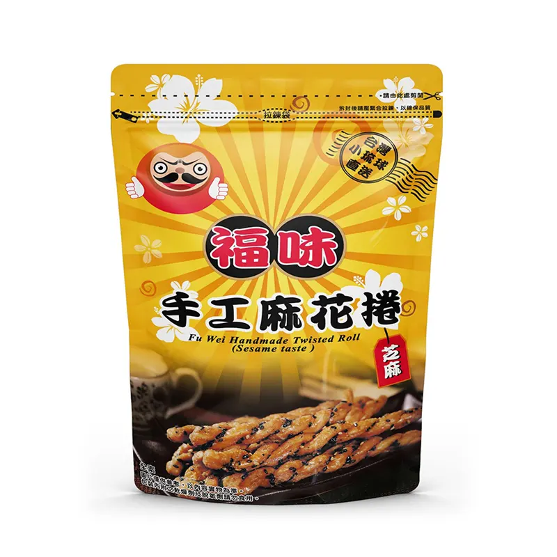 Produsen Taiwan Menyediakan Makanan Ringan Putar Adonan Rasa Wijen