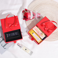 Boîte à cosmétiques portable de style mode personnalisée par le fabricant, boîte à tiroirs pour rouge à lèvres et parfum, boîte cadeau avec poignées