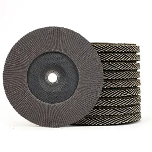 Long-lasting 180x22MM Fiber Cover Calcined Flower Shape Emery Cloth overlapped Abrasive Cheap Flap Disc for metal steel grinding