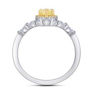 แหวนเงินแท้ S925 ประดับเพชร <span class=keywords><strong>CZ</strong></span> สีเหลืองทรงหยดน้ำ ดีไซน์หรูหรา สำหรับผู้หญิง สั่งทำได้ ขายส่ง เหมาะสำหรับเป็นแหวนหมั้น แหวนแต่งงาน - Product Image 3