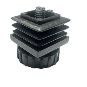 Plastic <b>Square</b> <b>Nut</b> Plug 25x25mm Black Adjustable Feet For Shelf Furniture Accessories Durable Injection Molding - Product Image 1