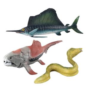 Estatuilla de animales del océano <span class=keywords><strong>Moray</strong></span> <span class=keywords><strong>Eel</strong></span> Dunkleosteus Pez espada criatura marina sólida juguete educativo para niños - Product Image 2