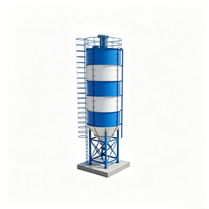 Silo à ciment en acier 200T 300T 500T, réservoir de stockage vertical boulonné pour poudres en vrac avec pompe motorisée et dépoussiéreur pour usine industrielle - Product Image 3