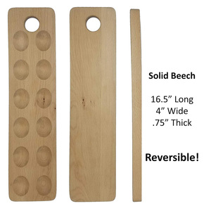 Bamboo Egg Tray Double Row With Handle Minimalist Design For <b>Kitchen</b> Food Storage Freshness Preservation Party Use - Product Image 5