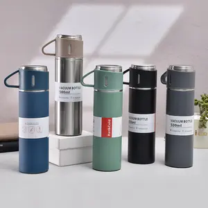 Promotie 500Ml Dubbele Wand Roestvrij Staal Thermos Geïsoleerde Waterfles Luxe Thermos Set